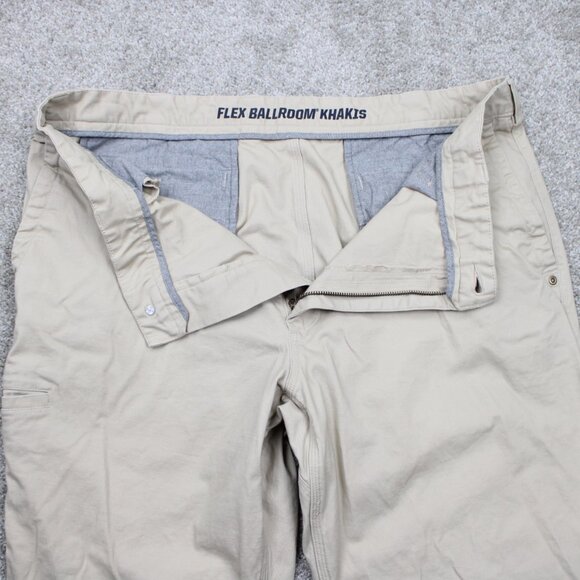 Duluth Trading Pants Men 40x30 Beige Duluthflex Ballroom Cotton Stretch Straight - Picture 9 of 12